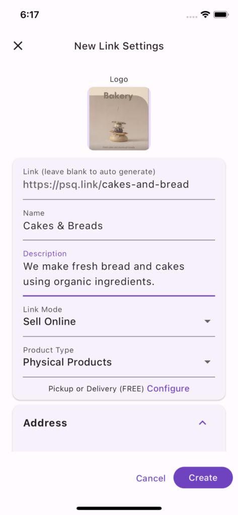 Link Settings screenshot