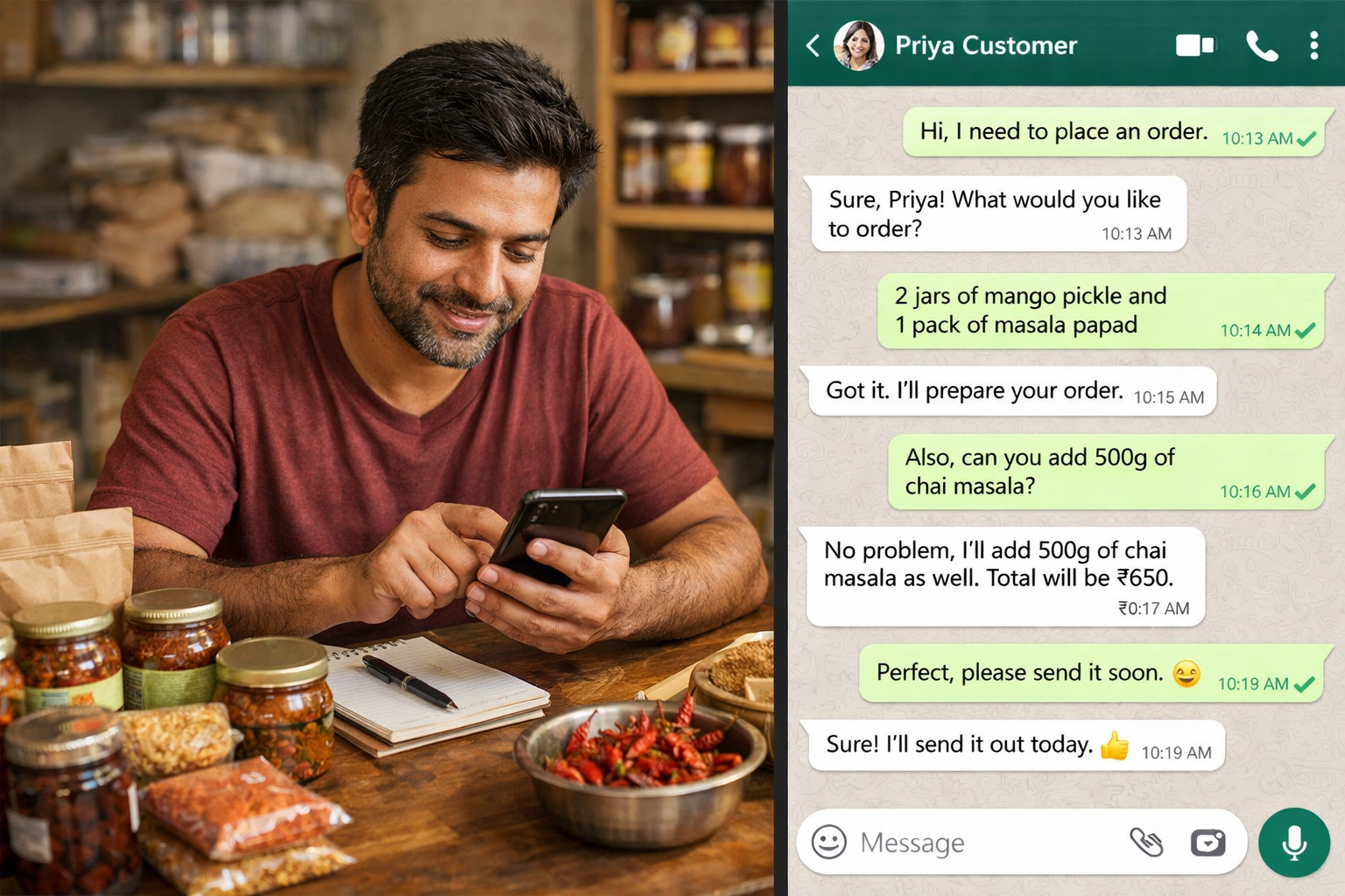 WhatsApp sellers use case preview